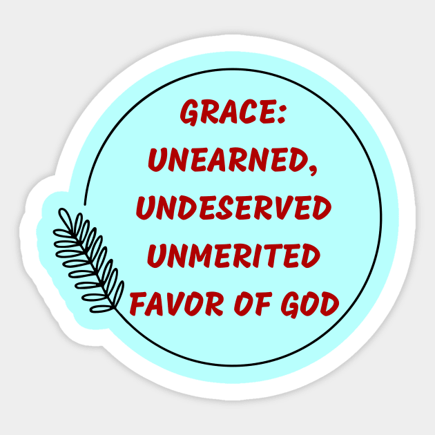 Grace | Christian Sticker by All Things Gospel